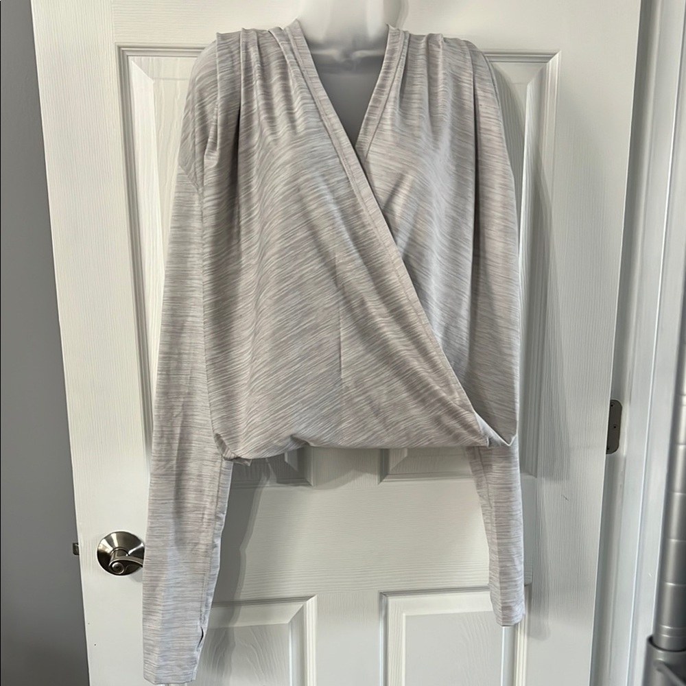Zyia yoga shawl gray / cream L